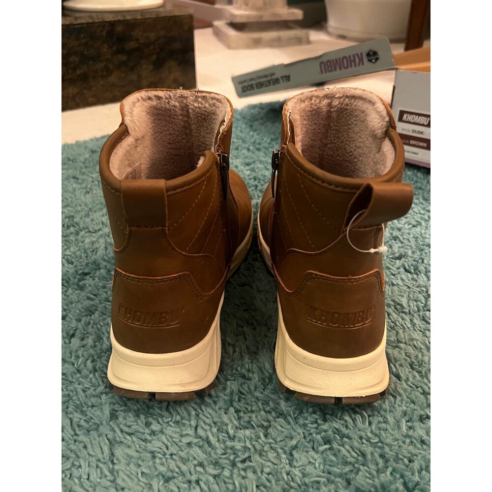 Khombu Women's Size 9 Dusk All-Weather Boots Brown Water Repellant Memory Foam - Picture 11 of 12